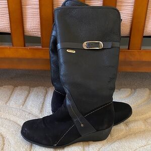 Pajar Black Leather Heeled Boots